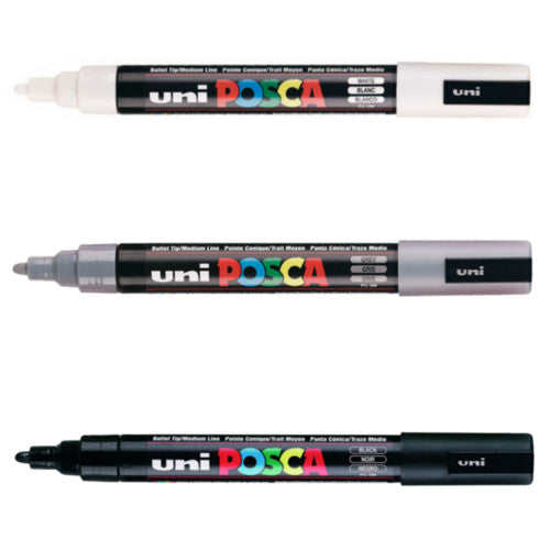 Caneta Posca Uni Ball PC-5M 03 Cores Tons Degradê