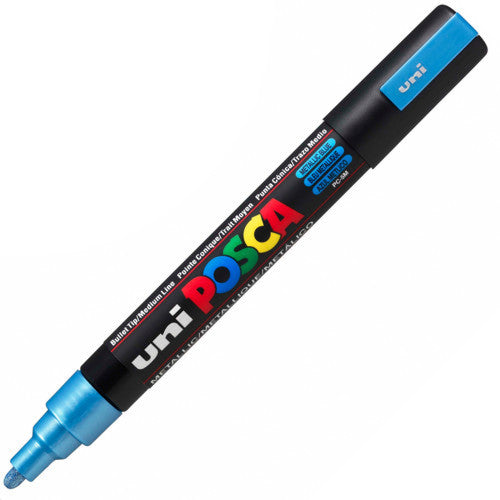 Caneta Posca Uni Ball PC-5M Azul Metálico