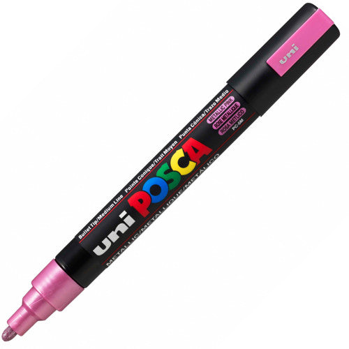 Caneta Posca Uni Ball PC-5M Rosa Metálico