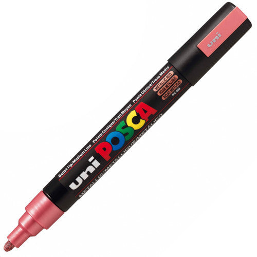 Caneta Posca Uni Ball PC-5M Vermelho Metálico