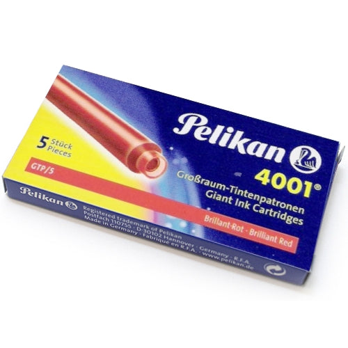 Carga Para Caneta Tinteiro Vermelho Pelikan 4001 GTP/5