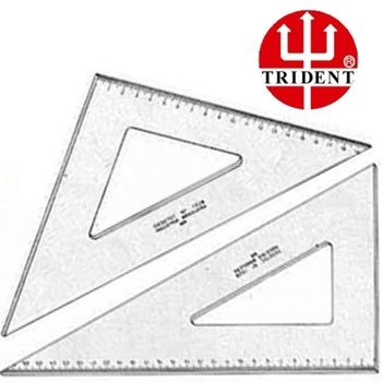 Jogo de Esquadros Trident com escala 45º e 60º 1521/1621 21cm