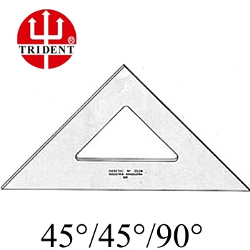Esquadro Trident sem escala 45º 2512 12cm