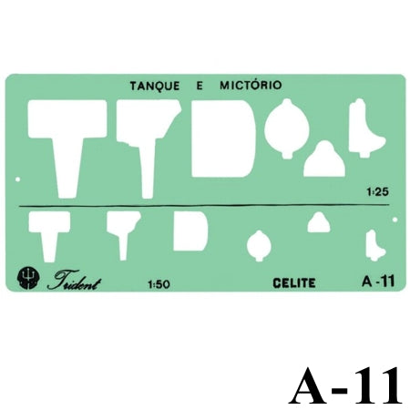 Gabarito Arquitetura A-11 Sanitários Trident