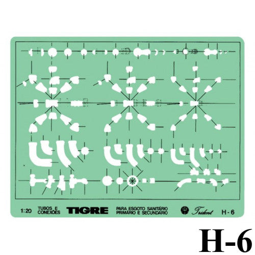 Gabarito Hidráulica H-06 Tubulações Trident