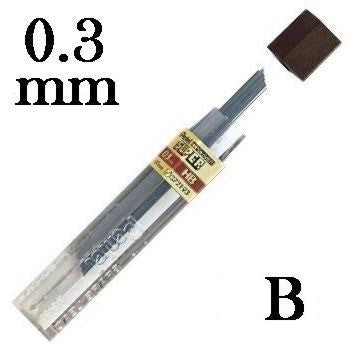 Mina Grafite Pentel 0.3mm B
