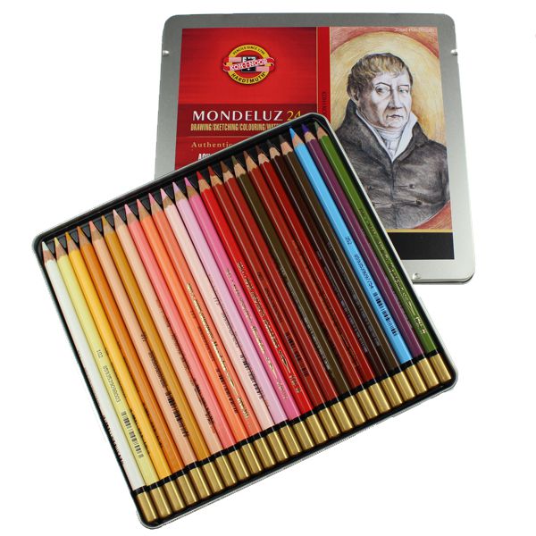 Lápis Aquarelável Mondeluz 24 Cores Retratos 3724R