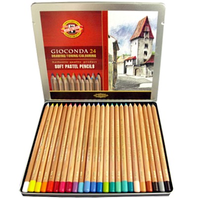 Lápis Pastel Seco Gioconda 24 Cores