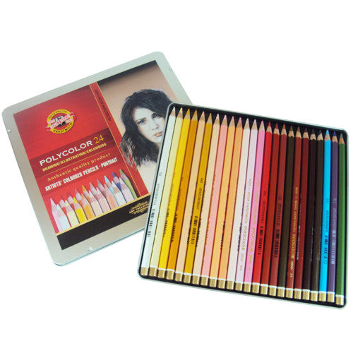 Lápis de Cor Polycolor 24 Cores Retratos