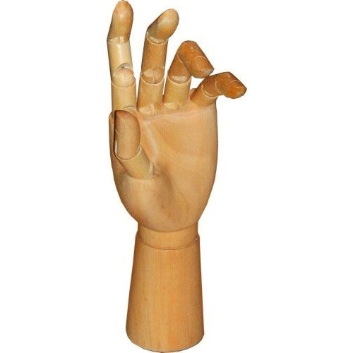 Mão Articulada de Madeira 30cm Esquerda