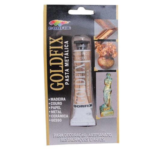 Goldfix Pasta Metálica 20ml Corfix Ouro Rico Palido