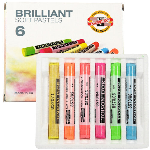 Pastel Seco Koh-I-Noor  06 Cores Brilhantes 8571