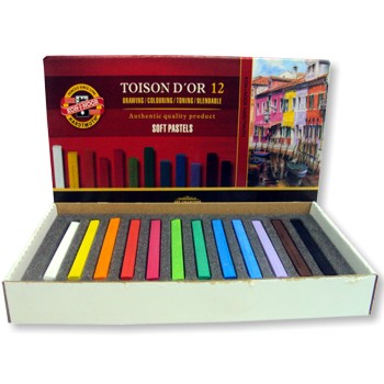 Estojo Pastel Seco Carré Koh I Noor 12 Cores
