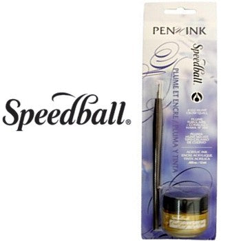 Kit  para Caligrafia Speedball Pena e Tinta Ouro 94156