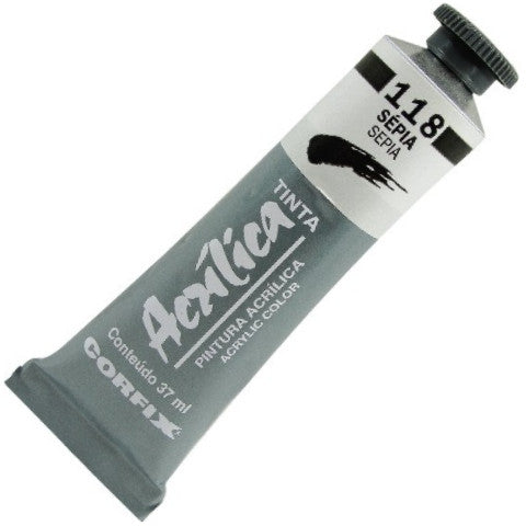 Tinta Acrílica Corfix 37ml 118 Sépia