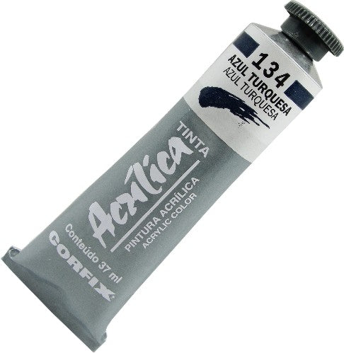 Tinta Acrílica Corfix 37ml 134 Azul Turquesa