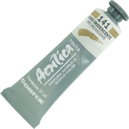 Tinta Acrílica Corfix 37ml 141 Ouro Iridescente