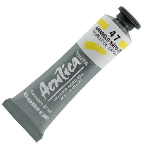 Tinta Acrílica Corfix 37ml  47 Amarelo Nápoles