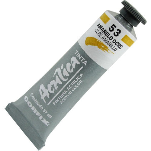 Tinta Acrílica Corfix 37ml  53 Amarelo Ocre