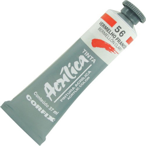 Tinta Acrílica Corfix 37ml  56 Vermelho Francês
