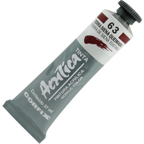 Tinta Acrílica Corfix 37ml  63 Terra Siena Queimada