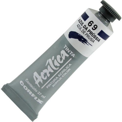 Tinta Acrílica Corfix 37ml  69 Azul da Prússia