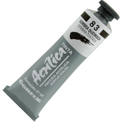 Tinta Acrílica Corfix 37ml  83 Sombra Queimada