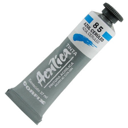 Tinta Acrílica Corfix 37ml  85 Azul Cerúleo