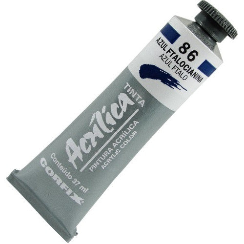 Tinta Acrílica Corfix 37ml  86 Azul Ftalocianina