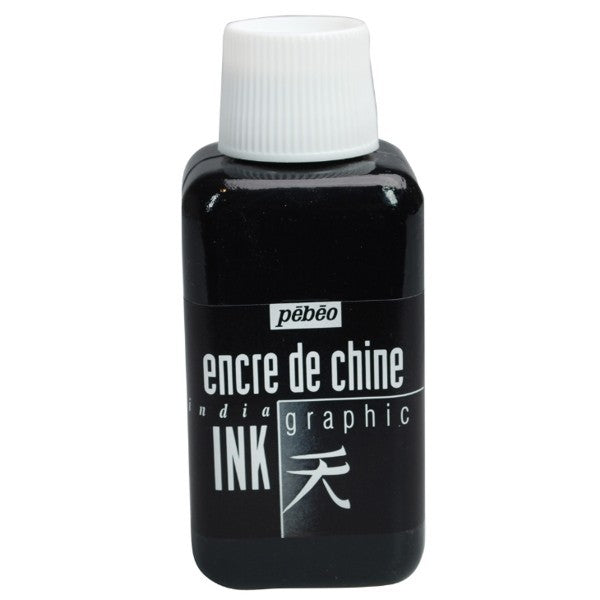 Tinta Nanquim Profissional Preta Pebeo 250ml