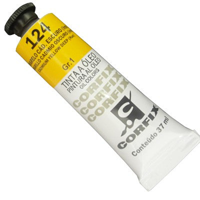 Tinta a Óleo Corfix 37ml 124 Amarelo Cád. Escuro (IMIT) - G1