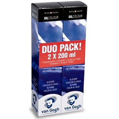 Tinta  Óleo Van Gogh Branco Titâneo 2x200ml