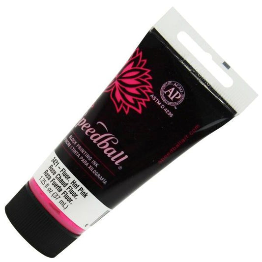 Tinta de Xilogravura 37ml SpeedBall 3421 Rosa Fluorescente