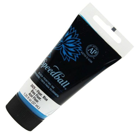 Tinta de Xilogravura 37ml SpeedBall 3425 Azul Fluorescente