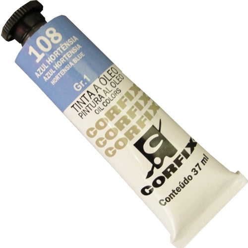 Tinta a Óleo Corfix 37ml 108 Azul Hortênsia - G1