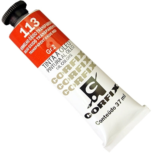 Tinta a Óleo Corfix 37ml 113 Vermelho Óxido Transp. - G2