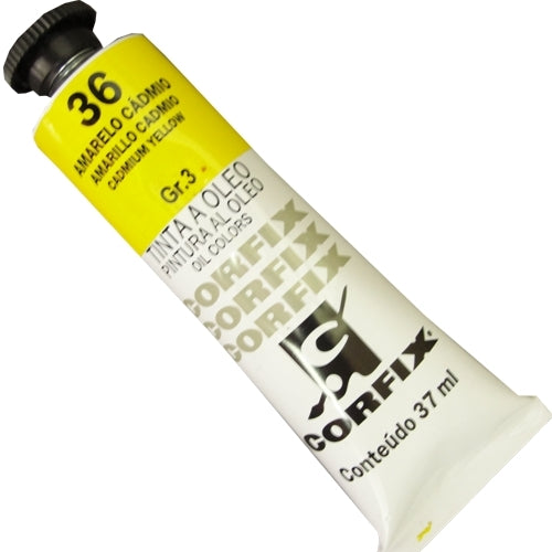 Tinta a Óleo Corfix 37ml  36 Amarelo Cádmio - G3