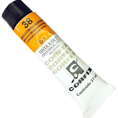 Tinta a Óleo Corfix 37ml  38 Amarelo Cádmio Alaranjado - G3