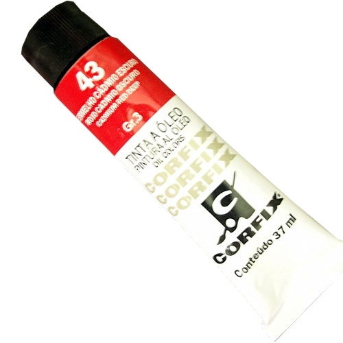 Tinta a Óleo Corfix 37ml  43 Vermelho Cádmio Escuro - G3
