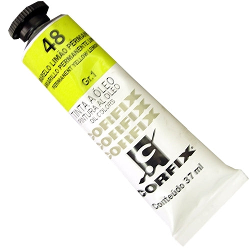 Tinta a Óleo Corfix 37ml  48 Amarelo Limão Permanente - G1