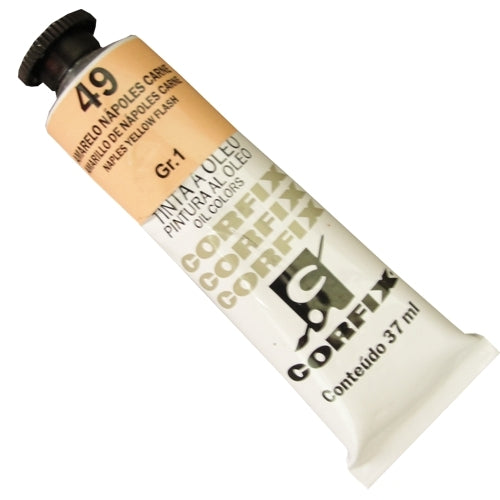 Tinta a Óleo Corfix 37ml  49 Amarelo Nápoles Carne - G1