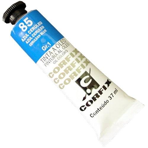 Tinta a Óleo Corfix 37ml  85 Azul Ceruleo - G1