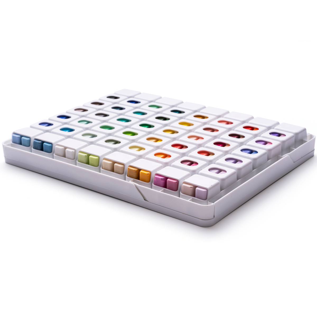 Estojo Branco C/ Tinta Guache Profissional Himi 112 Cores