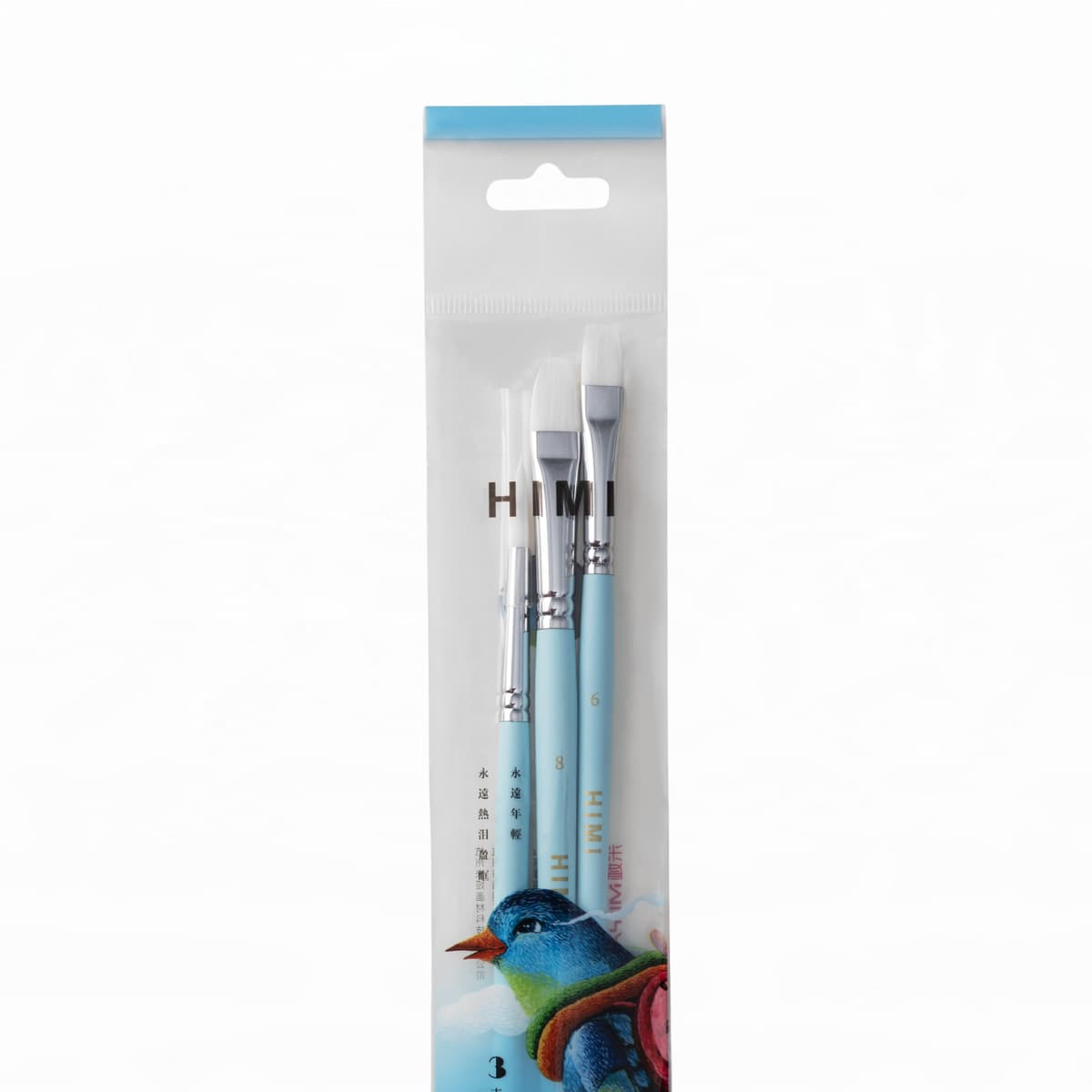 Kit De Pincéis Azul Himi Para Guache 3 Unidades