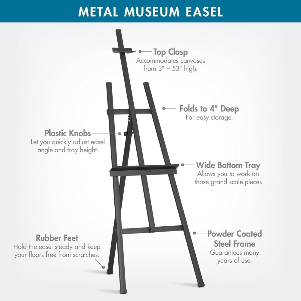 Cavalete Profissional de Metal para Tela – Estável e Ajustável Sinoart