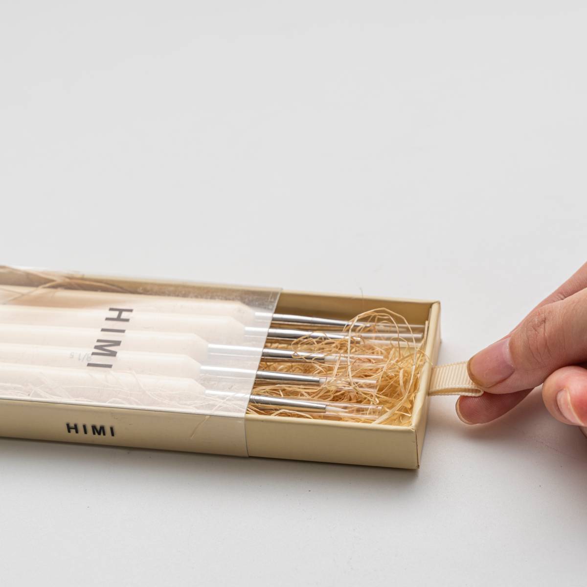 Kit De Pincéis Bege Himi Para Guache 5 Unidades