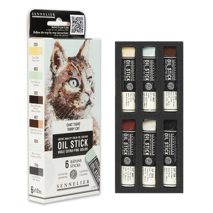 Bastão de Tinta Óleo Sennelier Extra Fine 06 Cores Tabby Cat