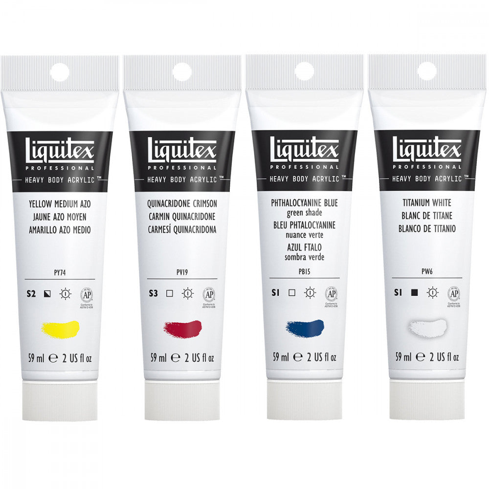 Estojo Tinta Acrílica Liquitex Heavy Body 59ml 04 Cores
