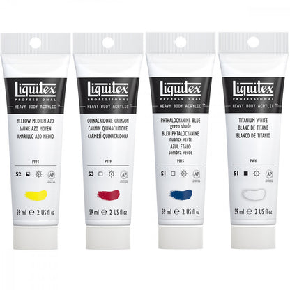Estojo Tinta Acrílica Liquitex Heavy Body 59ml 04 Cores