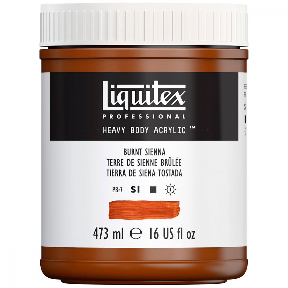 Tinta Acrílica Liquitex Heavy Body 127 Burnt Sienna 473ml